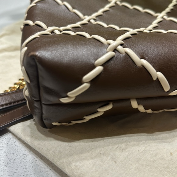 Tory Burch WILLA Embroidered Small Leather Shoulder Bag in Toasted Coffee - OS - Picture 5 of 10